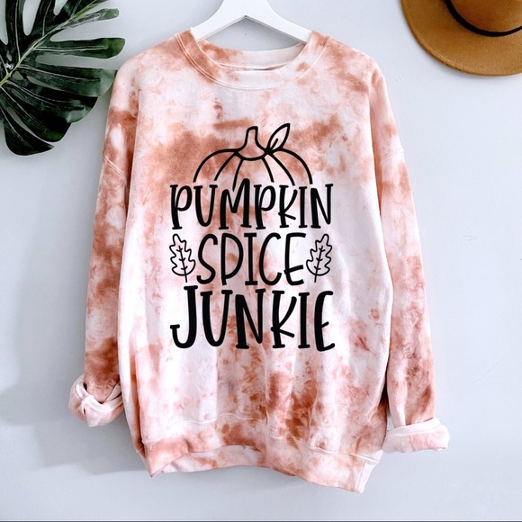 NEW Pumpkin Spice Junkie Sweatshirt, Pumpkin Spice - Picture 1 of 3